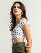 TIMING Floral Cinched Womens Top image number 2