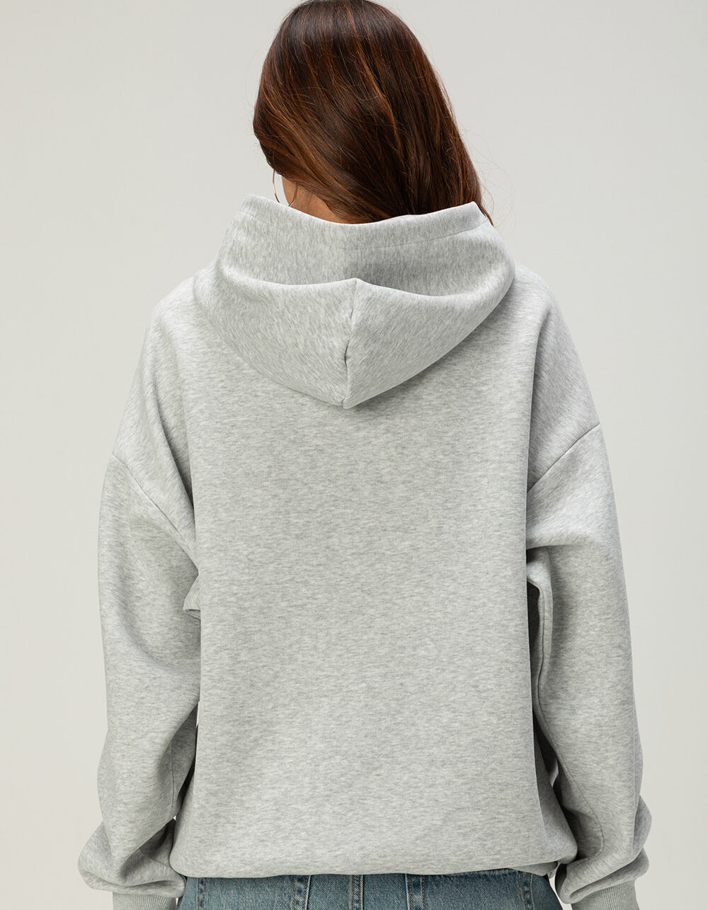 AELFRIC EDEN Cartoon Dog Womens Oversized Hoodie - HEATHER GRAY