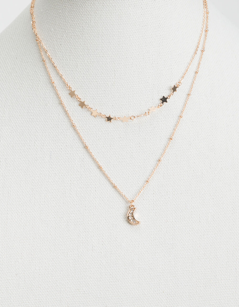 FULL TILT Dainty Star & Moon Necklace image number 3