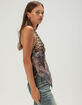 WEST OF MELROSE Womens Printed Babydoll Halter Top image number 3