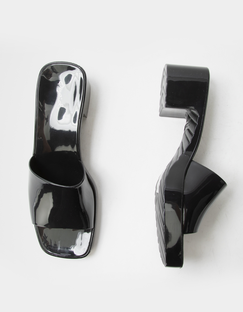 QUPID PVC Single Band Womens Mule image number 4