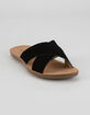SODA Crisscross Womens Black Slide Sandals image number 1