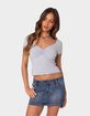 EDIKTED Ava V-Neck Ruched Top image number 1