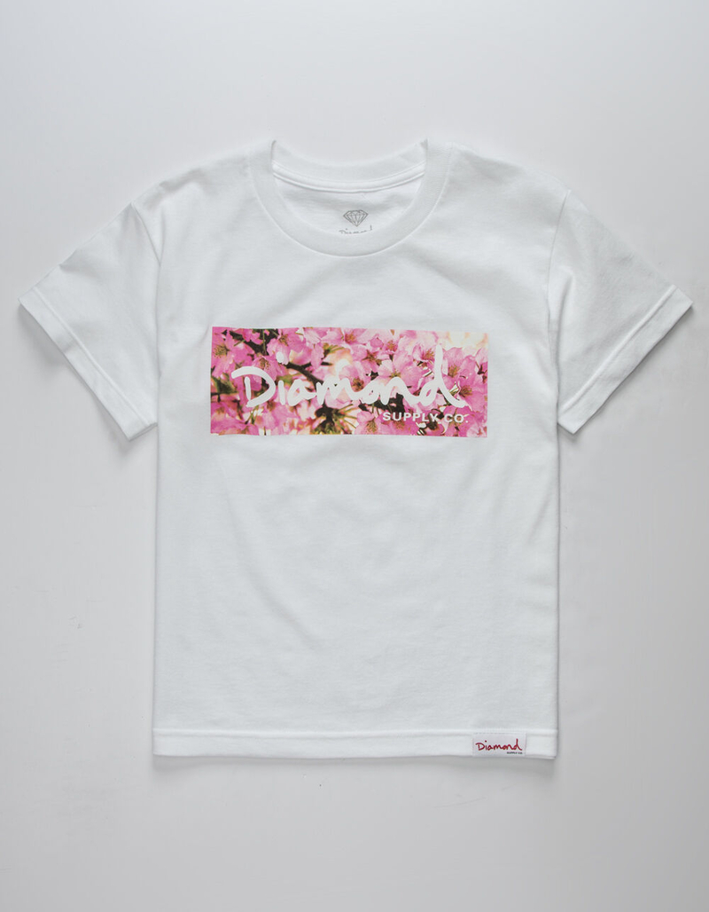 DIAMOND SUPPLY CO. Cherry Blossom Logo Boys T-Shirt image number 0