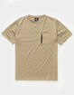 ORIGINAL DELUXE Mens Beige Nylon Pocket T-Shirt image number 1