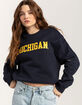 HYPE AND VICE University of Michigan Womens Crewneck Sweatshirt image number 1