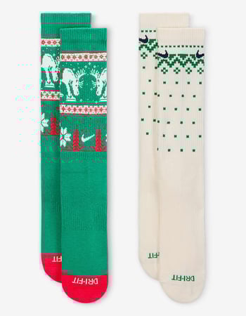 NIKE Everyday Plus 2 Pack Winter Wonderland Crew Socks Alternative Image