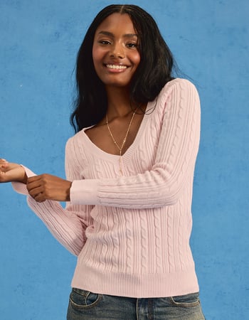 RSQ Womens V-Neck Sweater Primary Image