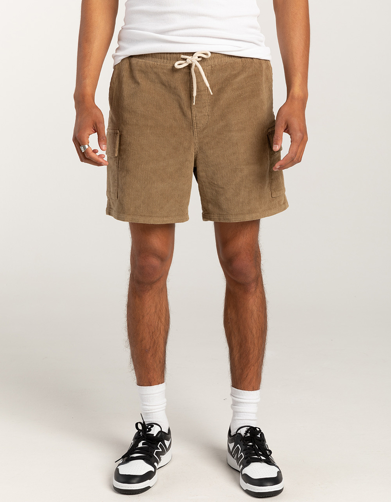 RSQ Mens Cord Cargo Pull On Shorts image number 2