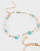 FULL TILT 3 Pack Rhinestone/Beaded/Shell Charm Anklets image number 5