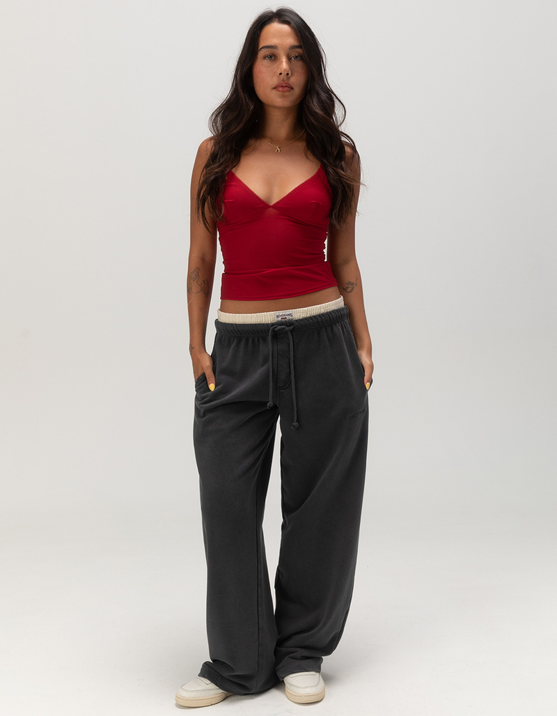BDG Urban Outfitters Boxer Wide Leg Womens Joggers - WASHED BLACK
