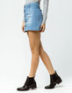 SKY AND SPARROW Button Front Denim Mini Skirt image number 2