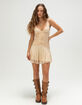 WEST OF MELROSE Womens Lace Ruched Dress image number 6