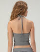FULL TILT Womens Stripe Halter Top image number 4
