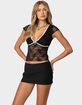EDIKTED Avi Sheer Lace Top image number 4