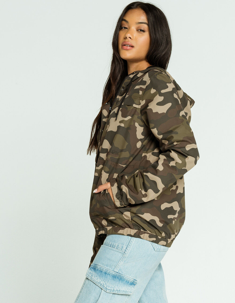 VOLCOM Enemy Stone Womens Green Windbreaker Jacket image number 1