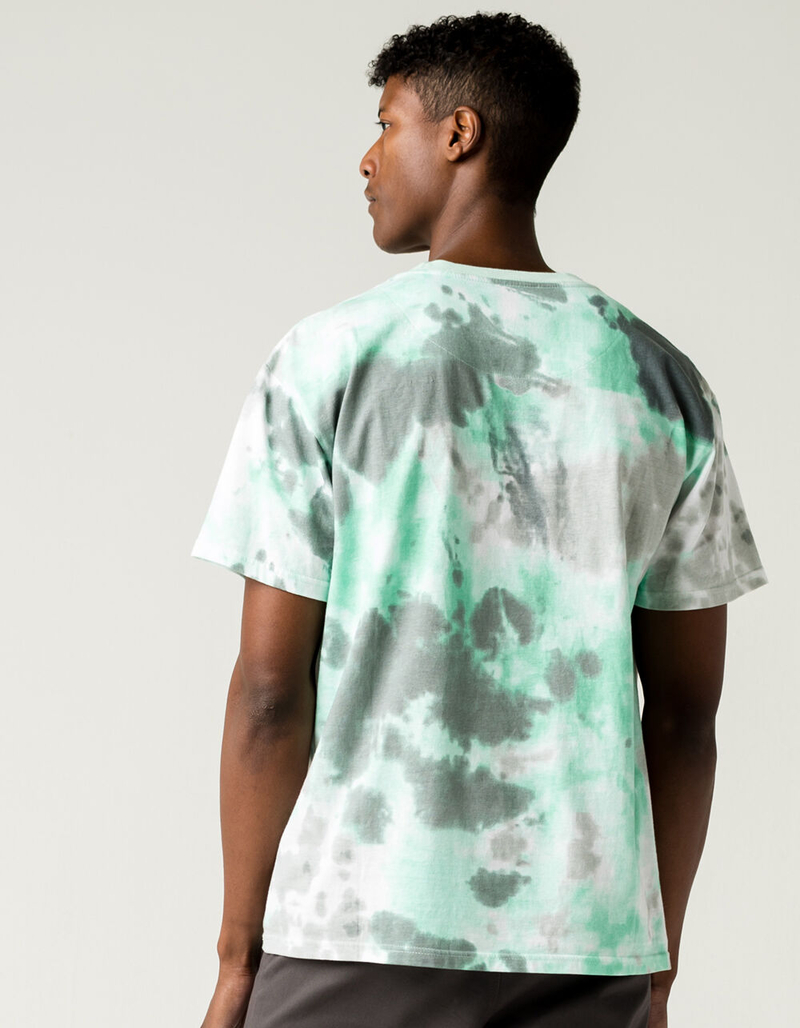 RSQ Oversized Tie Dye Mens Sage T-Shirt image number 3