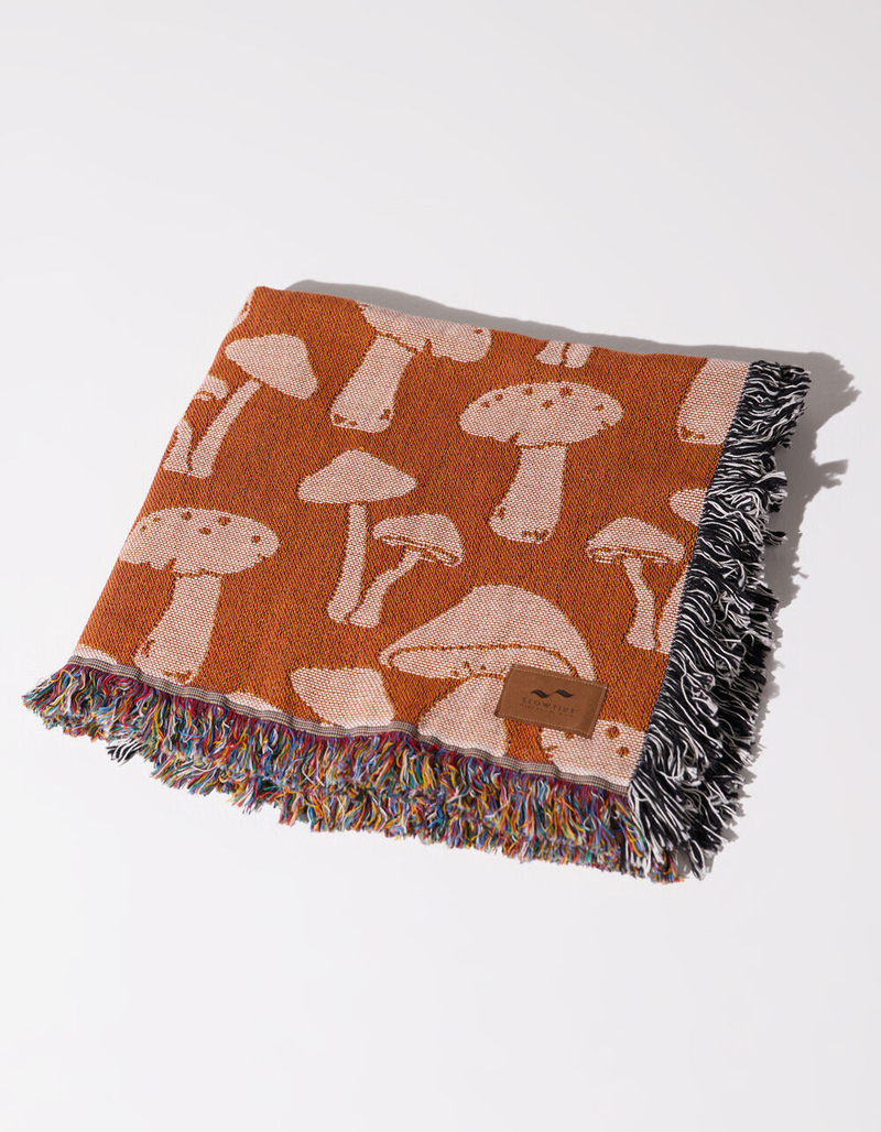 SLOWTIDE Mushroom Tapestry Blanket image number 1