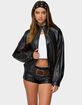 EDIKTED Lavena Contrast Faux Leather Jacket image number 2