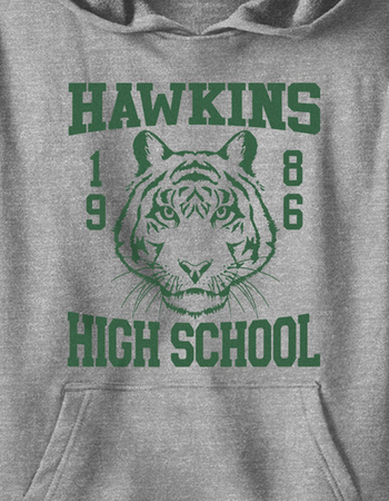 STRANGER THINGS Hawkins High School Oversized Unisex Kids Hoodie Alternative Image