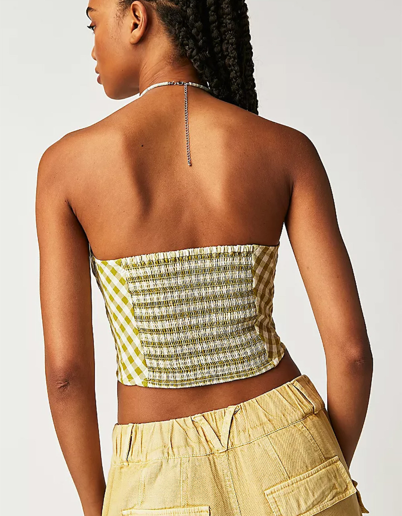 FREE PEOPLE Leilani Gingham Womens Tube Top image number 1