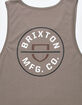 BRIXTON Mens Crest Tank Top image number 3