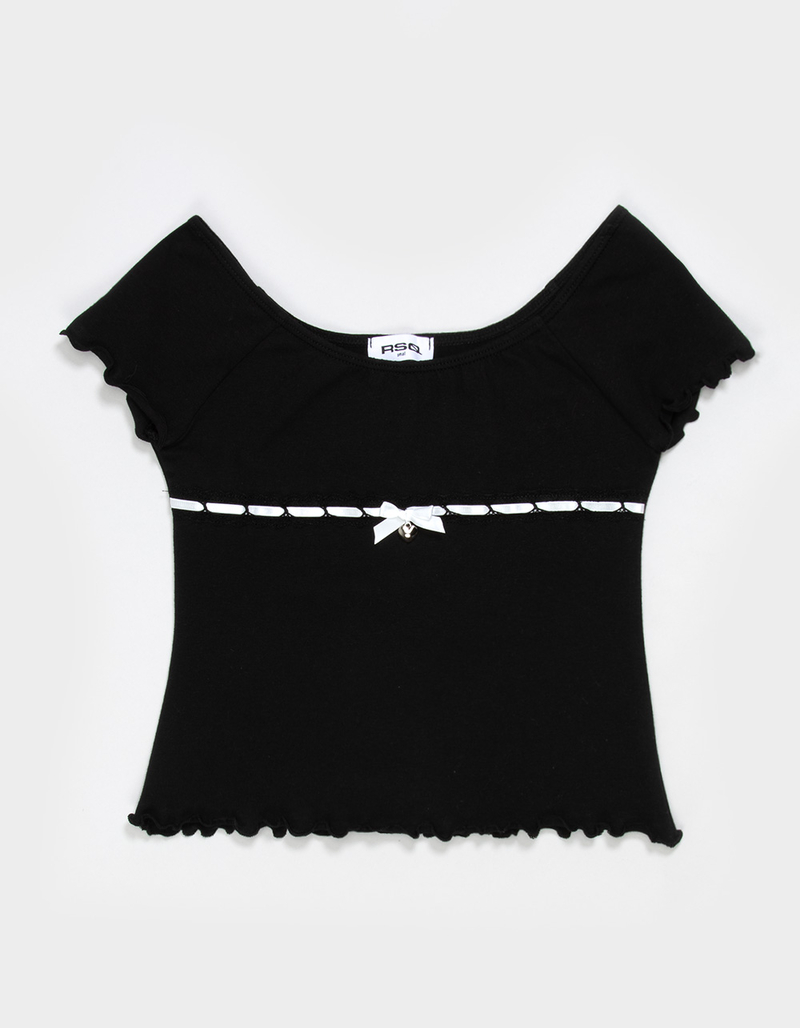 RSQ Girls Lace Heart Charm Top image number 0
