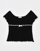 RSQ Girls Lace Heart Charm Top image number 1