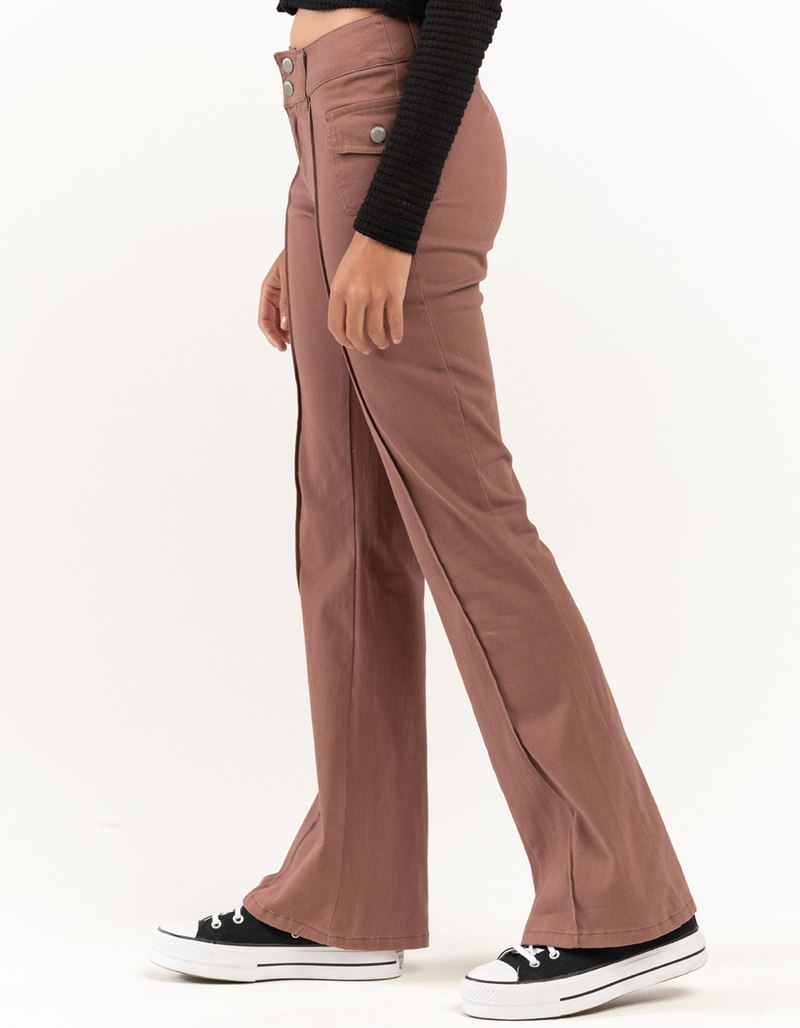 RSQ Womens Low Rise Seamed Flared Pants image number 2