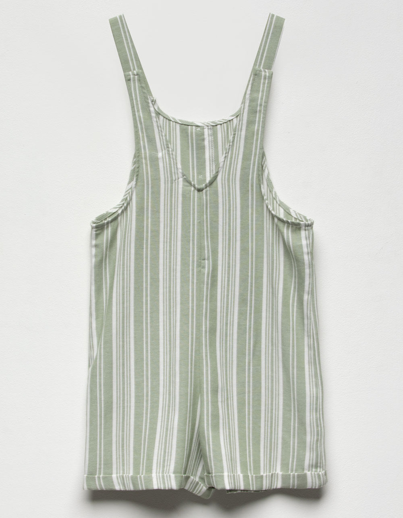 WHITE FAWN Beach Stripe Girls Shortalls image number 1