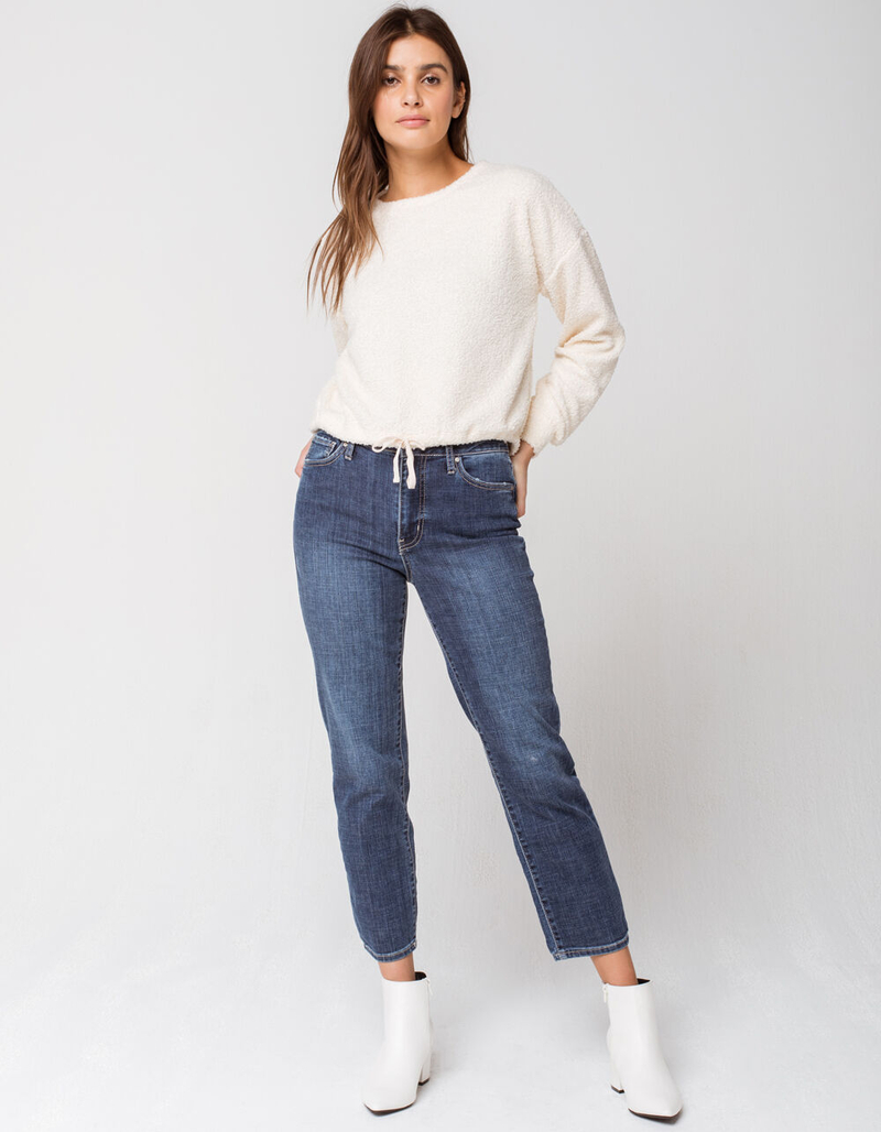 SKY AND SPARROW Woobie Cinch Tie Ivory Womens Sweater image number 3