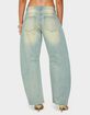 EDIKTED Cayden Low Rise Washed Barrel Jeans image number 3