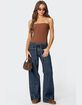 EDIKTED Funky Stitch Low Rise Jeans image number 2