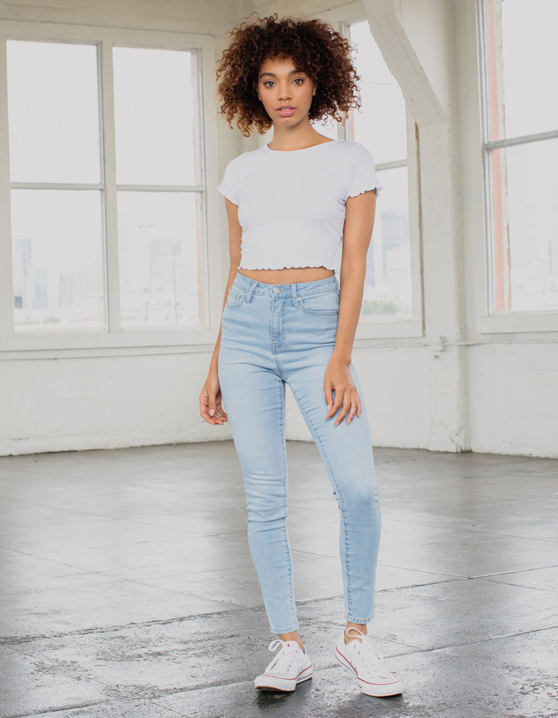 RSQ Super High Rise Light Wash Womens Jeggings image number 0