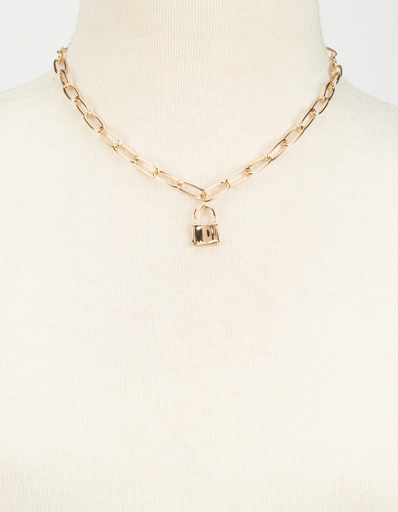 FULL TILT Lock Chain Necklace image number 1