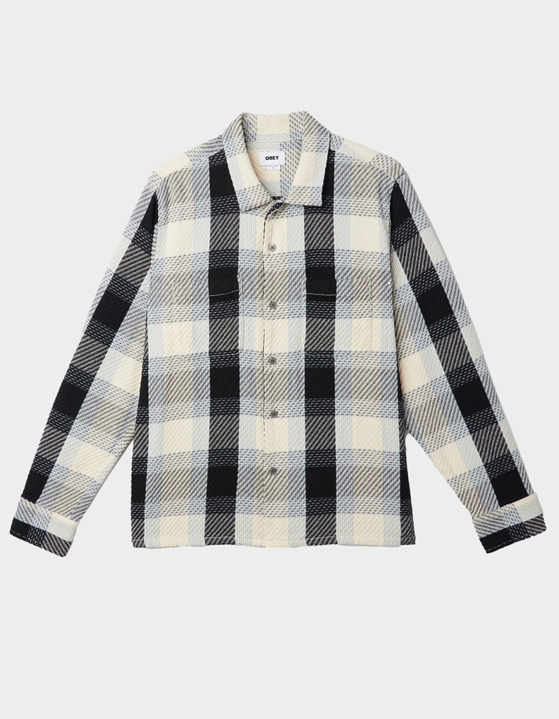 OBEY Bruce Mens Woven Overshirt image number 0