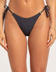DAMESEL Tie Side Rib Ring Bikini Bottoms image number 2