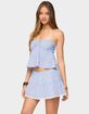 EDIKTED Dora Striped Linen Look Babydoll Top image number 2