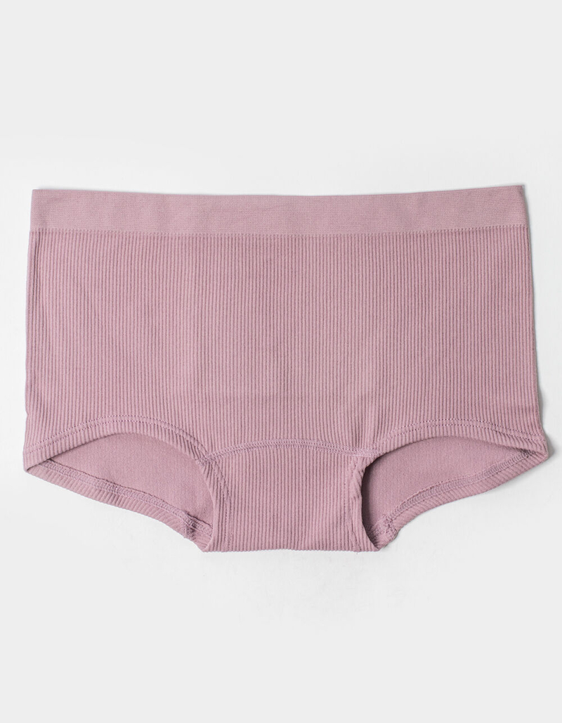 FULL TILT Seamless Rib Light Purple Boyshorts image number 0