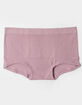 FULL TILT Seamless Rib Light Purple Boyshorts image number 1