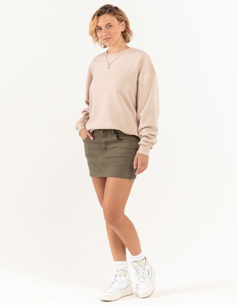 FULL TILT Essentials Womens Oversized Crewneck Sweatshirt image number 1