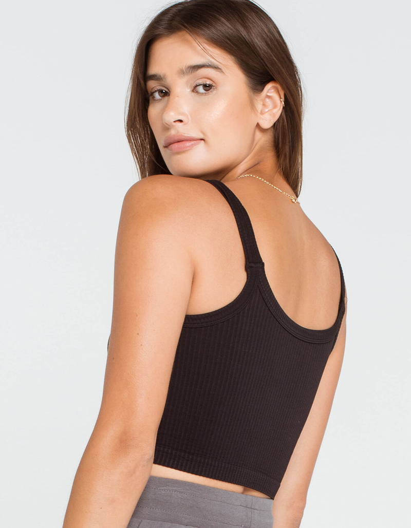RSQ Seamless Ribbed Black Cami image number 2