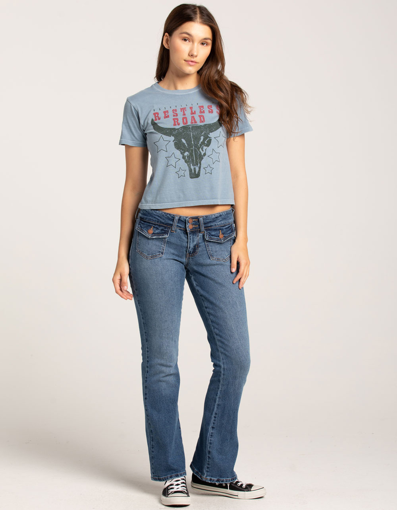 FULL TILT Restless Road Horn Womens Baby Tee image number 3