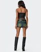 EDIKTED Riviere Washed Denim Mini Skirt image number 4