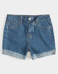 RSQ Super High Rise Girls Mom Denim Shorts image number 1