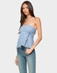 EDIKTED Narnie Striped Strapless Wrap Top image number 2