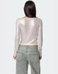 EDIKTED Sheer Sequin Boat Neck Top image number 5
