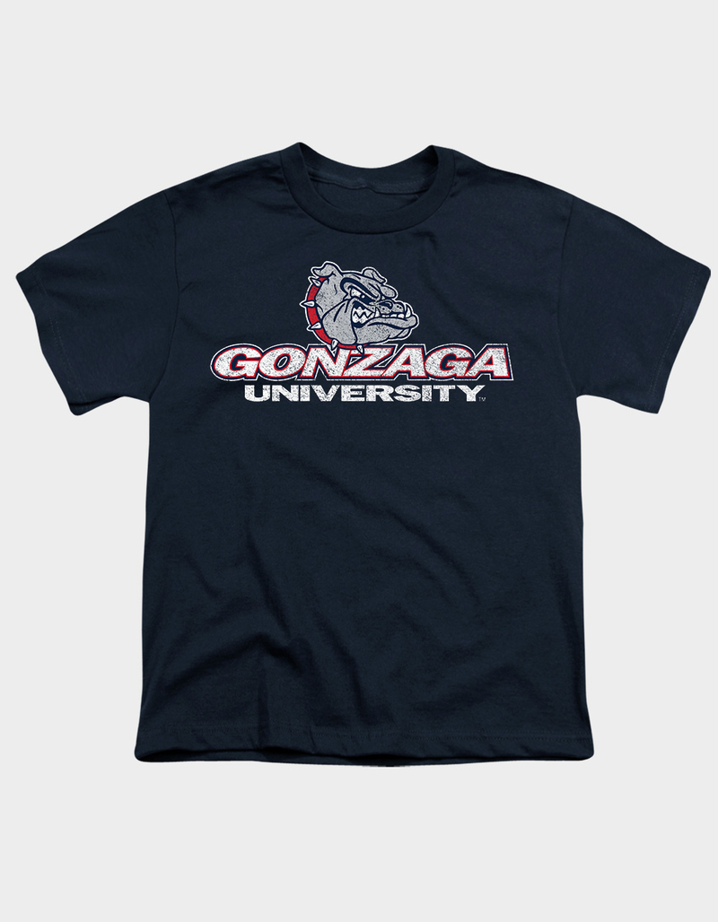 GONZAGA UNIVERSITY Official Distressed Primary Logo Boys Tee image number 0
