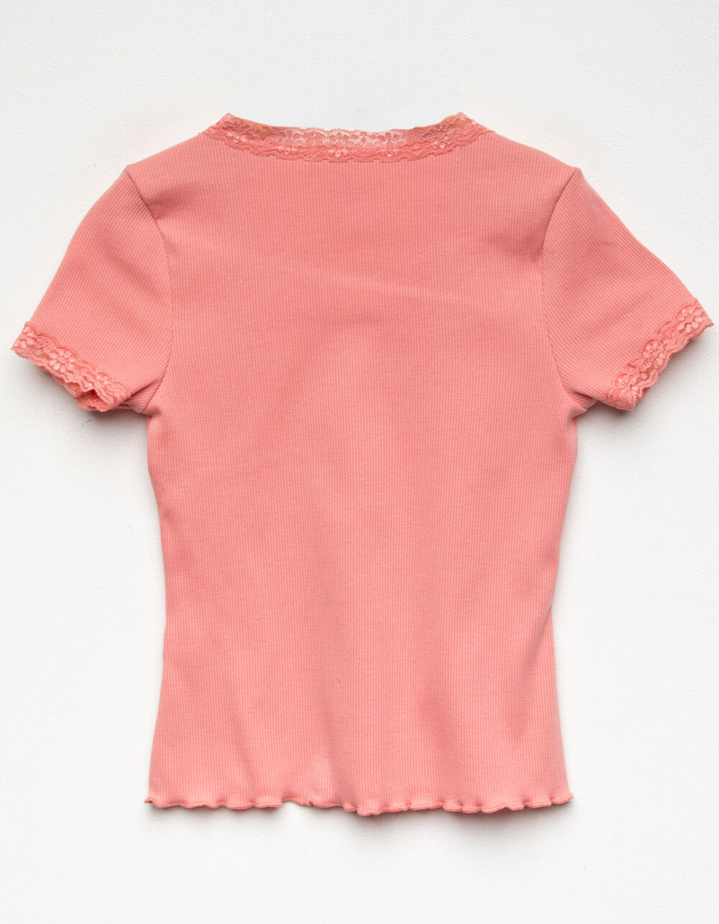 FULL TILT  Lace Rib Girls Top image number 2