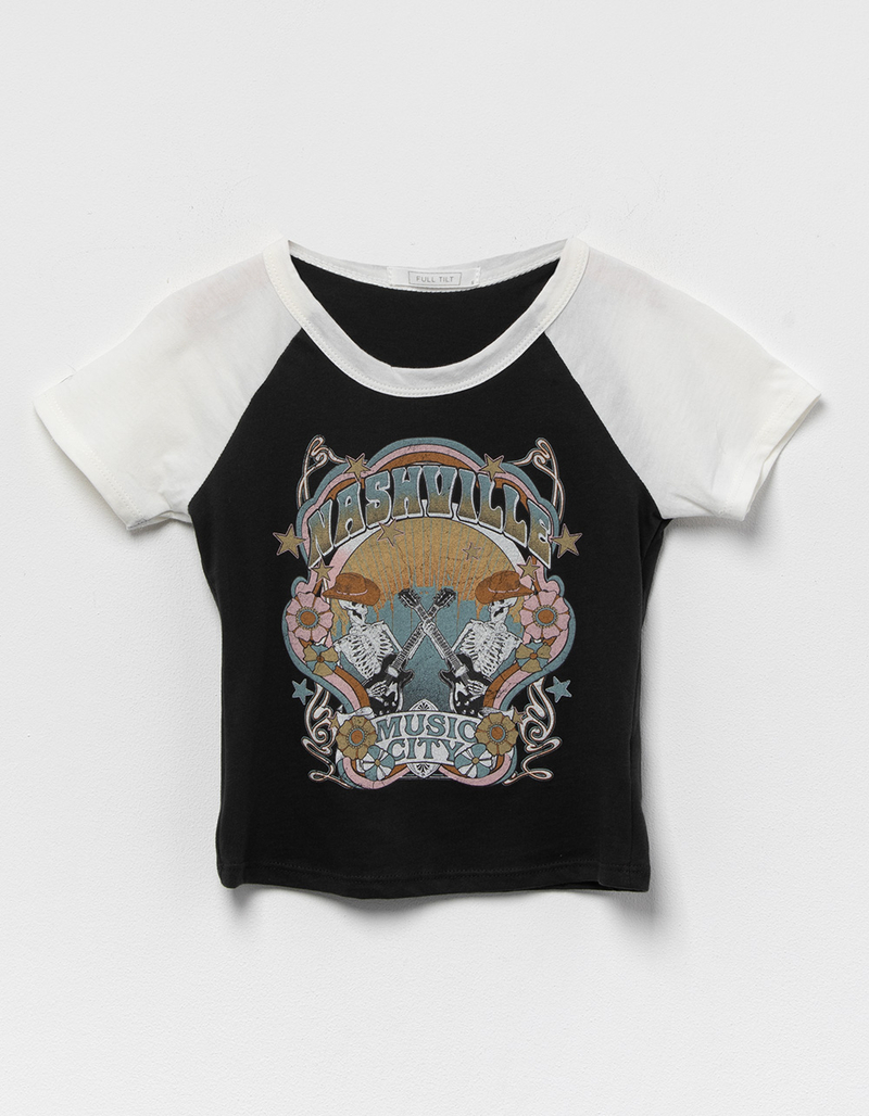 FULL TILT Skeleton Girls Raglan Tee image number 0
